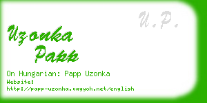 uzonka papp business card